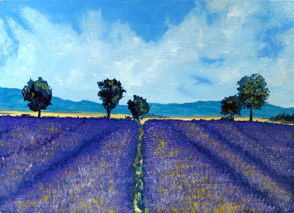 963x699 Lavender Field Oil Painting Fine Arts Gallery - Lavender Field Oil Painting