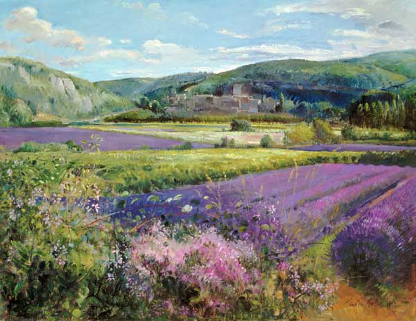 600x462 Lavender Fields In Old Provence (Oil - Lavender Field Oil Painting
