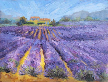 Lavender Field Oil Painting at PaintingValley.com | Explore collection ...