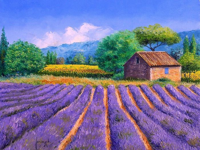 700x525 The 25 Best Landscape Images On Art Paintings - Lavender Field Painting