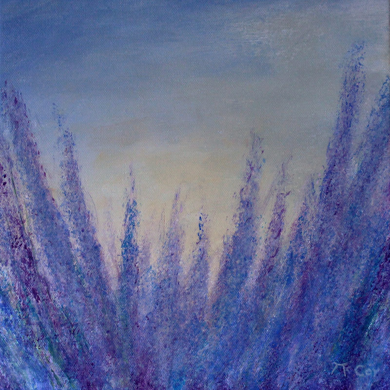 800x800 Lavender Abstract Flower Painting Buy Original Paintings Online - Lavender Flower Painting