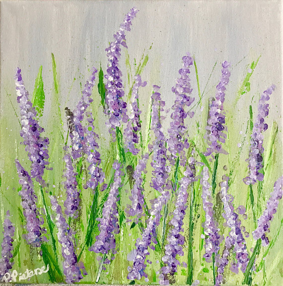 570x577 Lavender Fields. Lavender Field Painting. - Lavender Painting