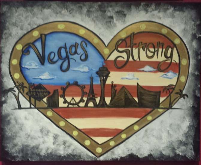 671x551 Vegas Strong Law Enforcement Appreciation Day - Law Enforcement Painting