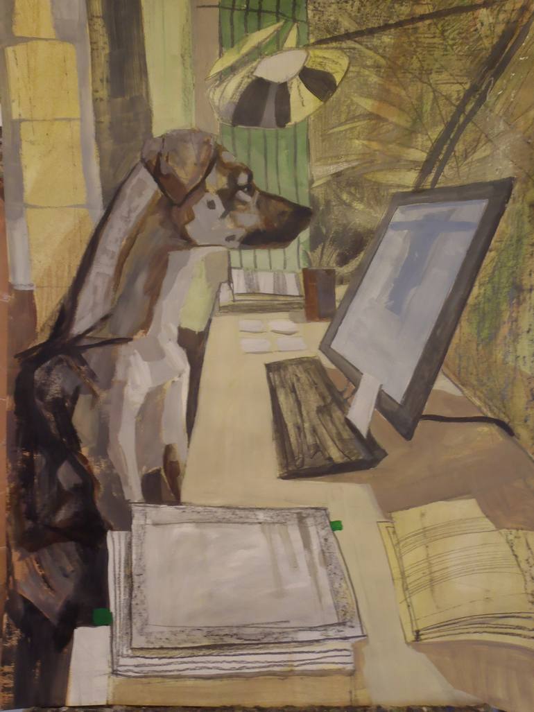 770x1027 Saatchi Art Visiting A Lawyer Drawing By Paulus Hoffman - Lawyer Painting