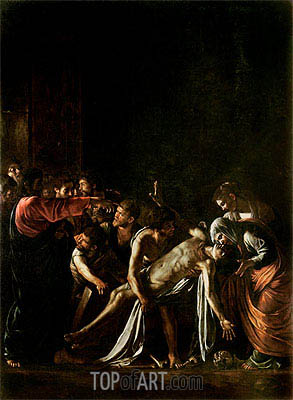 293x400 Resurrection Of Lazarus Caravaggio Painting Reproduction 10979 - Lazarus Painting