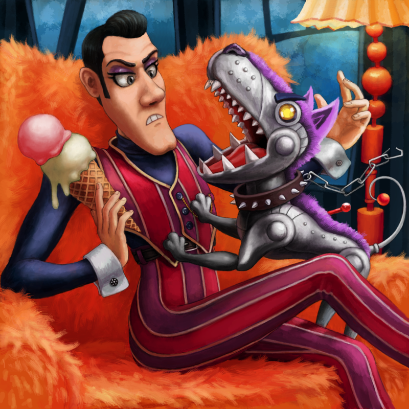 800x800 Trouble By Cortoony - Lazy Town Painting