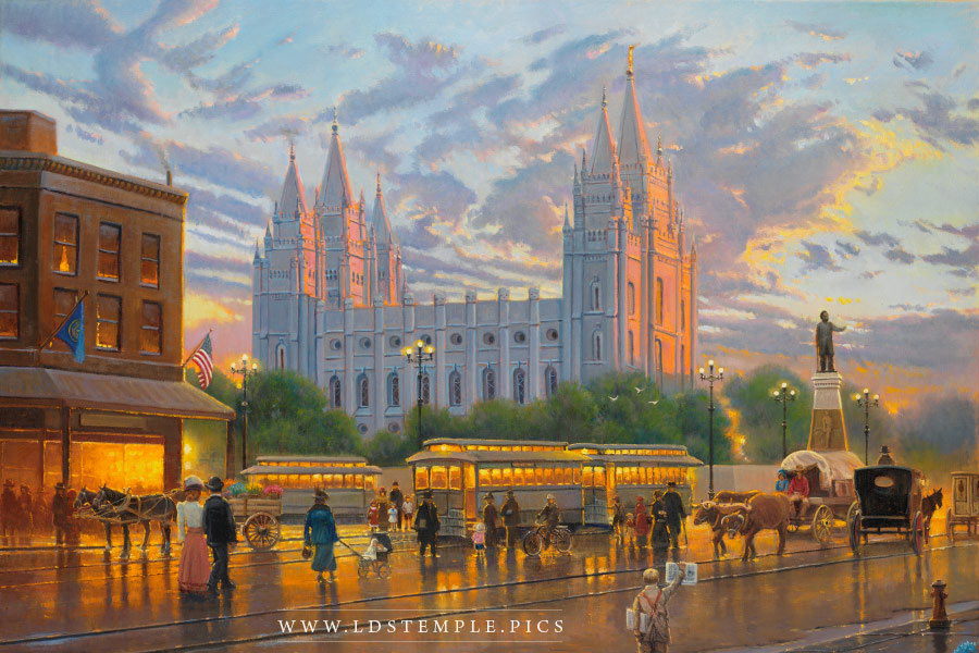900x600 Announcement - Lds Temple Painting