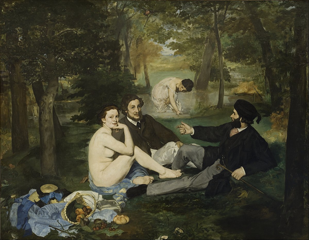 1199x932 Le Sur L'Herbe - Le Bain Painting