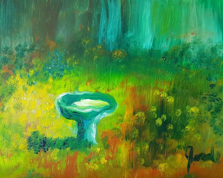 770x614 Saatchi Art Le Bain D' Oiseaux Painting By Steven Jorde - Le Bain Painting