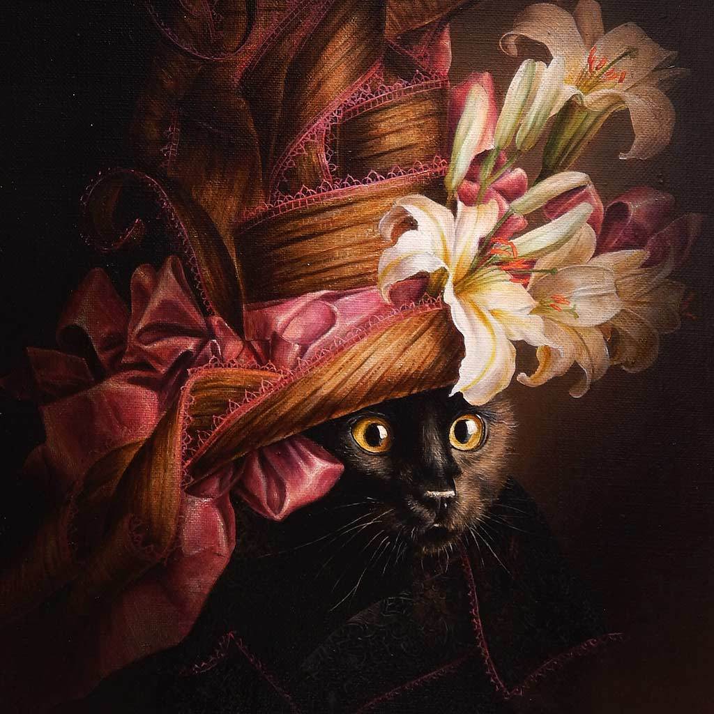 1024x1024 Le Chat Noir Group Exhibition Tagged Painting - Le Chat Noir Painting