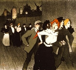 317x292 Le Chat Noir Historic Montmartre Cabaret - Le Chat Noir Painting