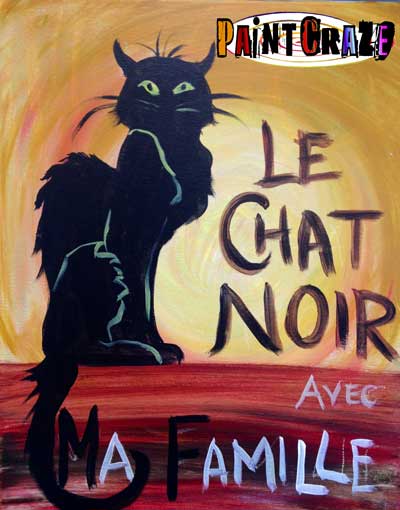 400x510 Paint Craze Le Chat Noir - Le Chat Noir Painting