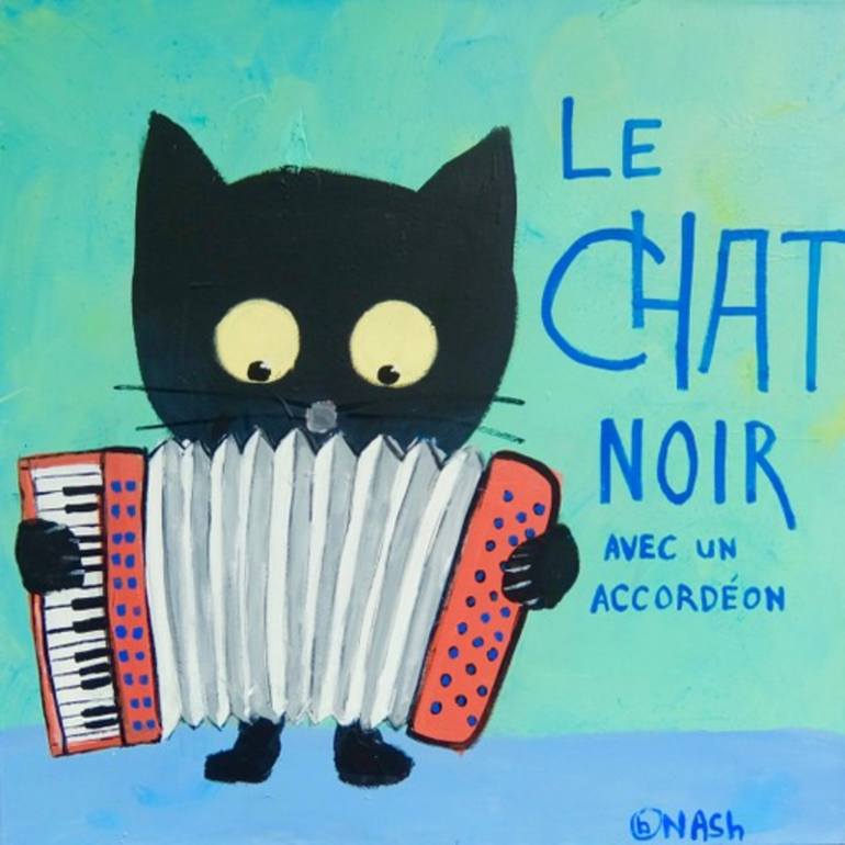 770x770 Saatchi Art Le Chat Noir - Le Chat Noir Painting