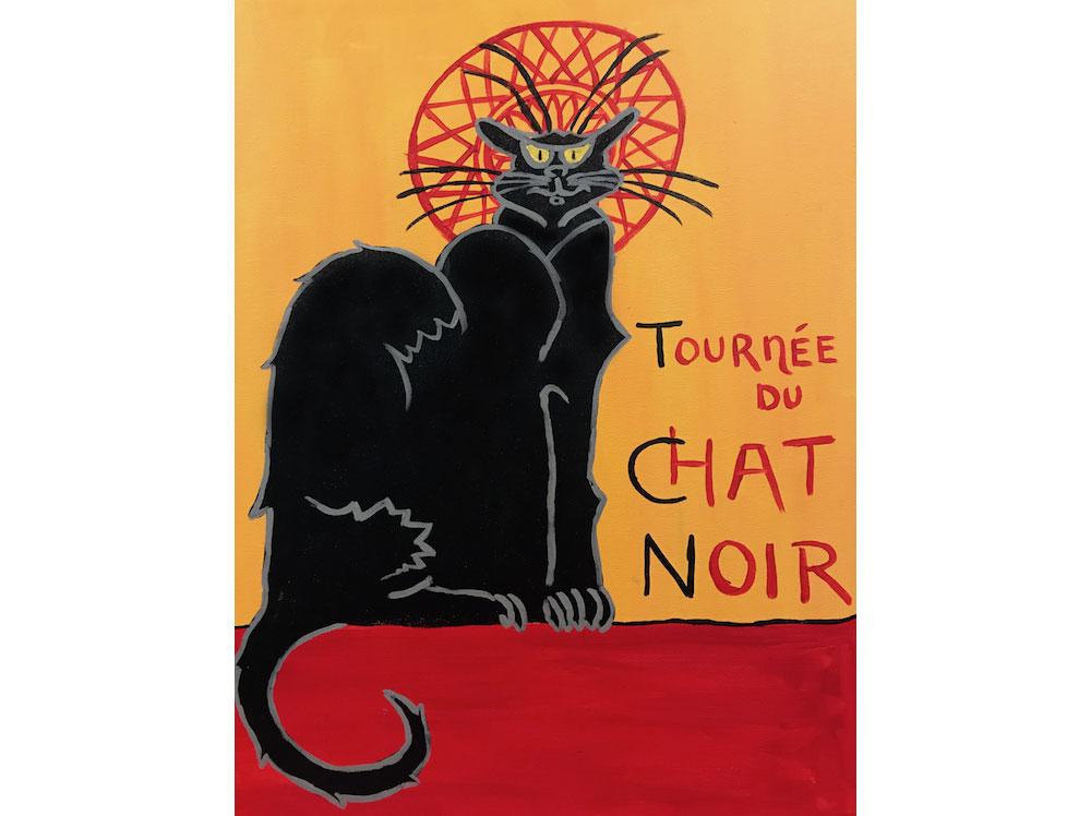 1000x748 Le Chat Noir - Le Chat Noir Painting