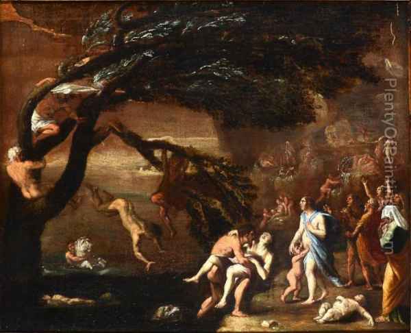 600x486 Le Deluge Oil Painting Reproduction By Johann Heiss - Le Deluge Painting