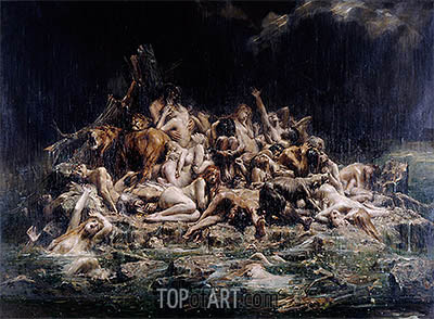 400x294 The Deluge Leon Comerre Painting Reproduction 14083 Topofart - Le Deluge Painting