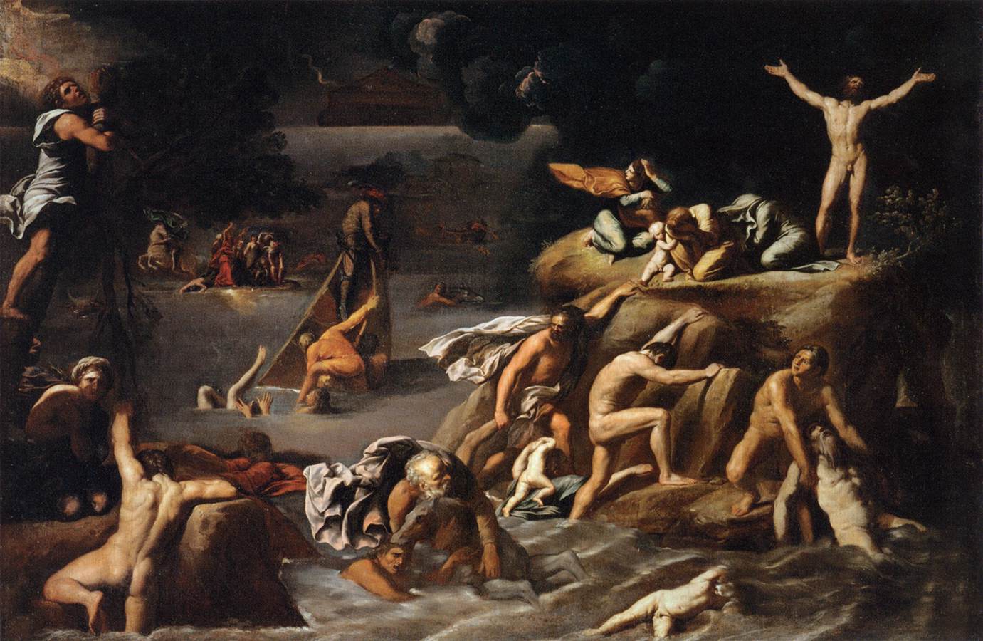 1381x900 Fileantonio Carracci - Le Deluge Painting