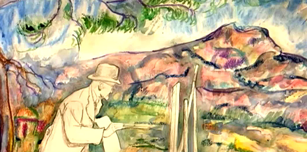 1064x530 Et La Sainte Victoire, Le Peintre Et Sa Muse De Calcaire - Le Peintre Painting