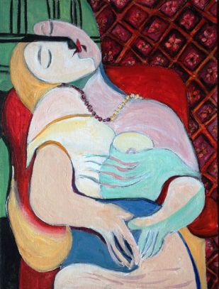 309x407 Le (The Dream), Oil Painting, 1932 By Pablo Picasso - Le Reve Painting