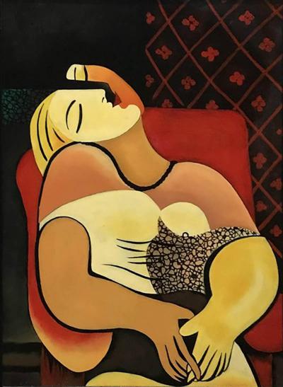 400x547 Pablo Picasso - Le Reve Painting