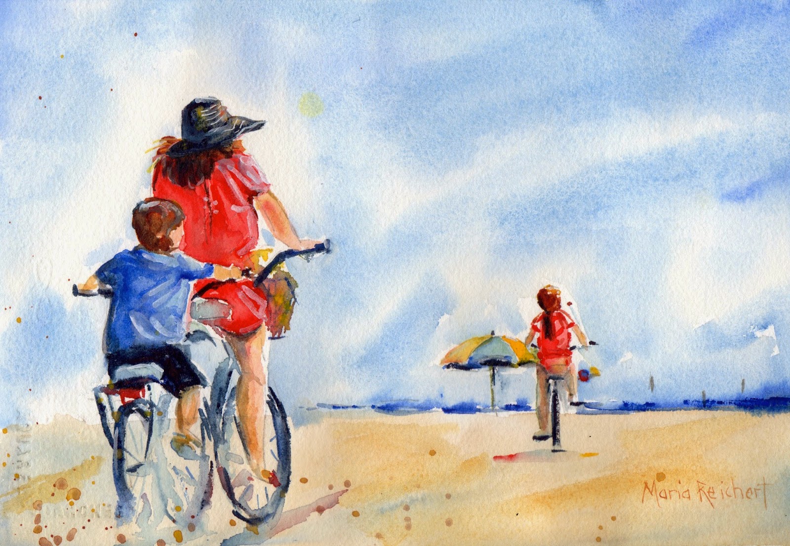 1600x1106 Maria's Watercolor Following The Leader, Watercolor On Paper Day - Leader Painting