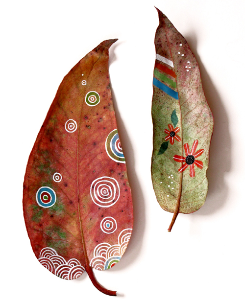 500x615 Weird Pictures Of Painted Leaves Weirdomatic - Leaf Painting Art