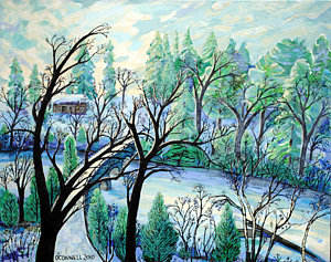 300x237 Leafless Tree Paintings - Leafless Tree Painting