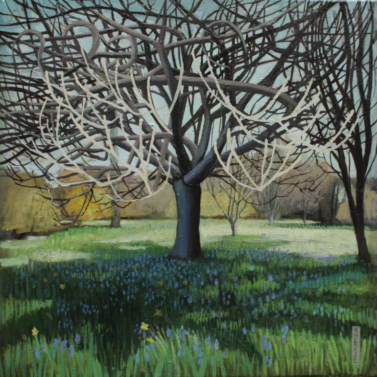 770x771 Saatchi Art Leafless Tree Painting By Katherine Reekie - Leafless Tree Painting