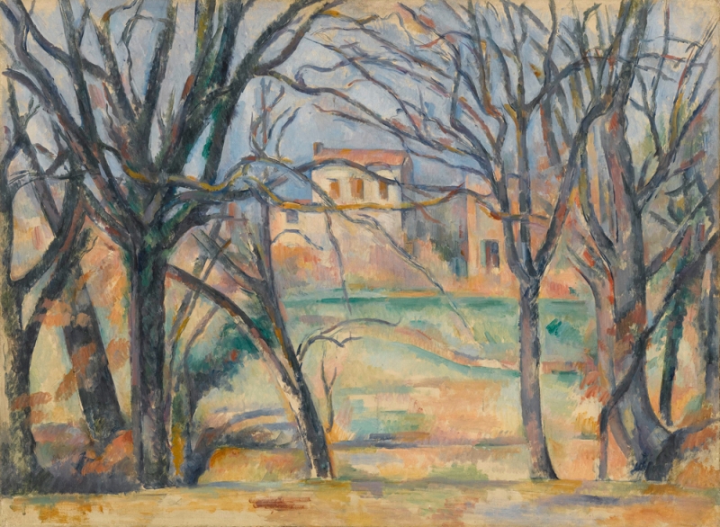800x586 Trees And Houses De L'Orangerie - Leafless Tree Painting