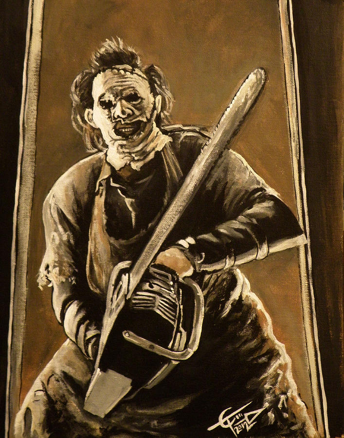 707x900 Leatherface Painting By Tom Carlton - Leatherface Painting