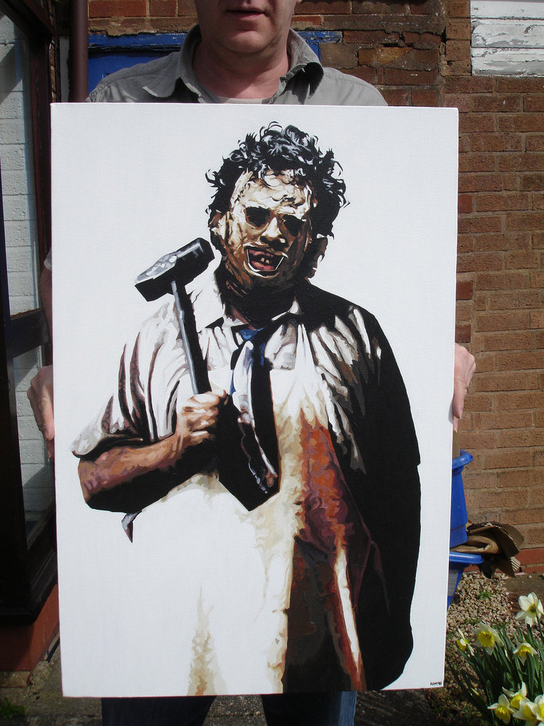 774x1032 Leatherface By Monkipigcat - Leatherface Painting
