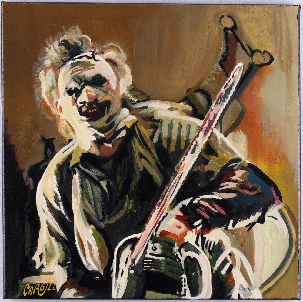 1000x996 Online Sports Memorabilia Auction Pristine Auction - Leatherface Painting