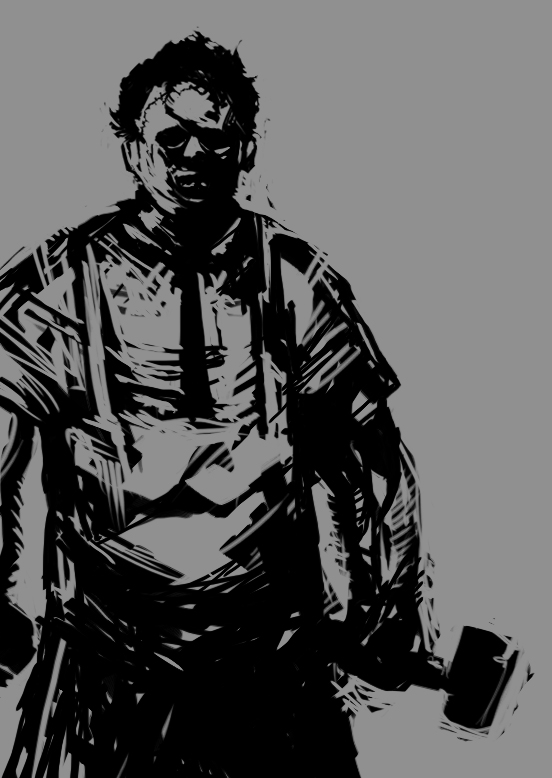 552x778 Speed Paint Leatherface By Kepafrenico - Leatherface Painting