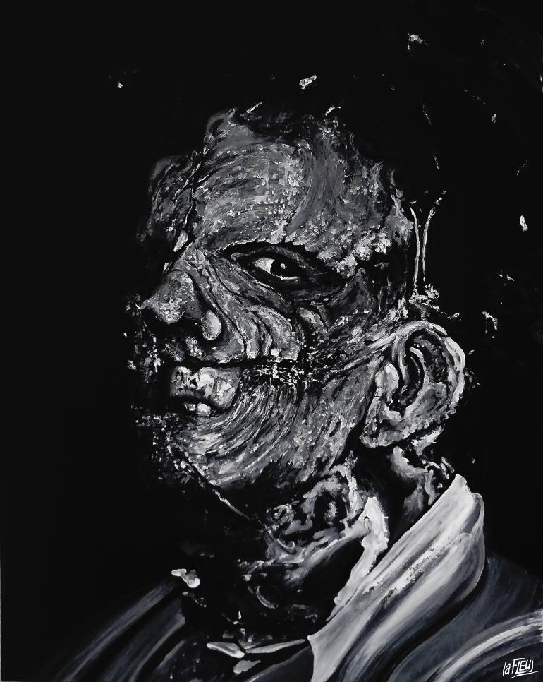 770x966 Saatchi Art Leatherface Painting By La Fleuj - Leatherface Painting