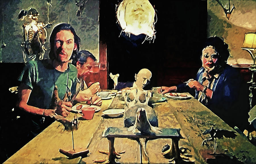 900x578 The Dinner Scene - Leatherface Painting