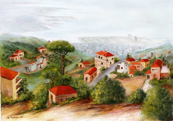 600x420 Paintings Villages Amp Towns (Lebanon) - Lebanese Painting