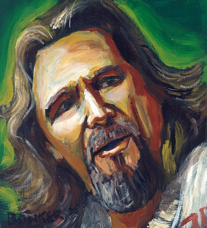 816x900 Jeffrey Lebowski The Dude Painting By Buffalo Bonker - Lebowski Painting