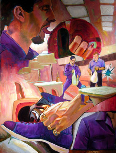 377x500 The Big Lebowski Series - Lebowski Painting