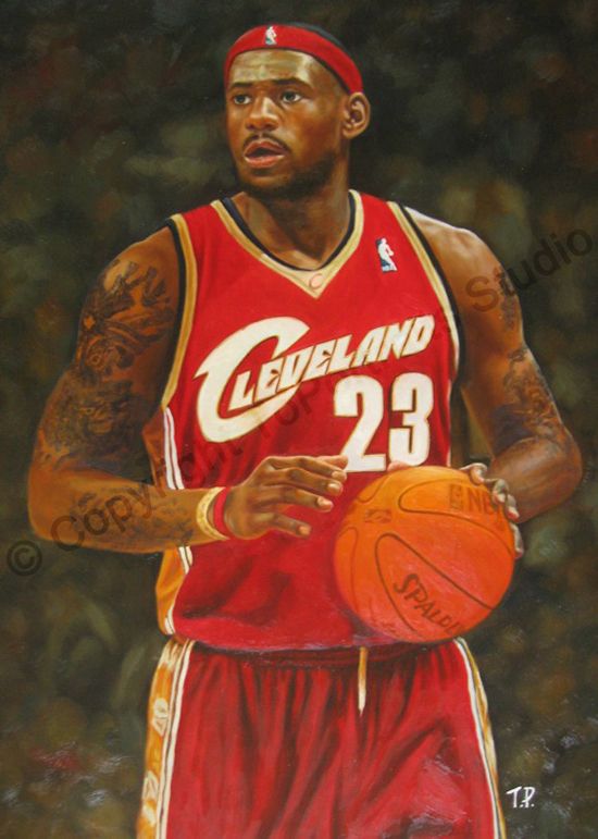 550x771 Lebron James, Cleveland Cavaliers - Lebron James Painting