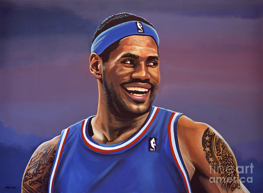900x661 Lebron James Painting By Paul Meijering - Lebron James Painting