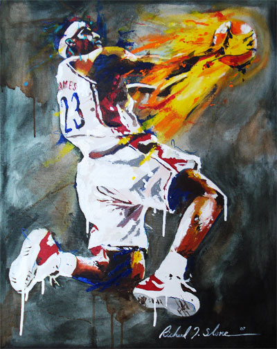 Lebron James Painting at PaintingValley.com | Explore collection of ...