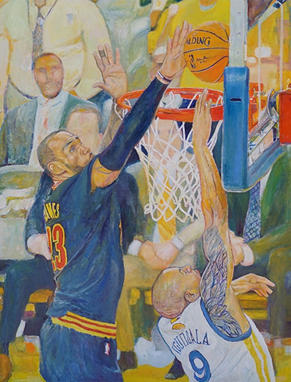600x787 Sva's Keith Mayerson Paints Lebron James For Moca Cleveland - Lebron James Painting