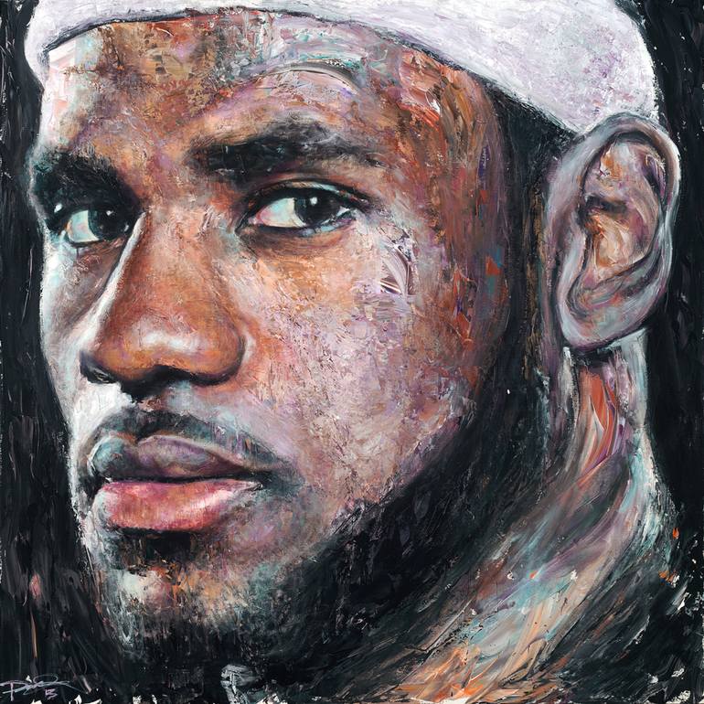 770x770 Saatchi Art Lebron James The King Painting By Paul Daniels - Lebron James Painting