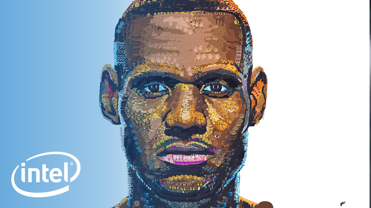1280x720 Experience Every Stroke Of Lebron In The Paint Intel - Lebron James Painting
