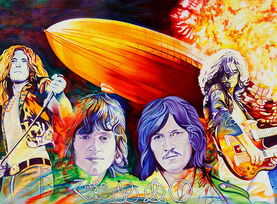 900x665 Led Zeppelin Painting By Joshua Morton - Led Zeppelin Painting
