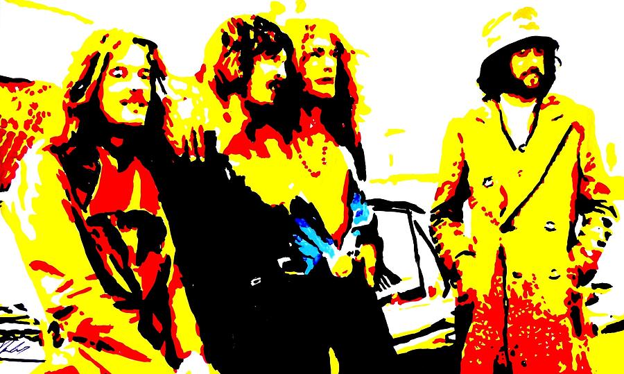 900x539 Led Zeppelin Painting By Paula Sharlea - Led Zeppelin Painting
