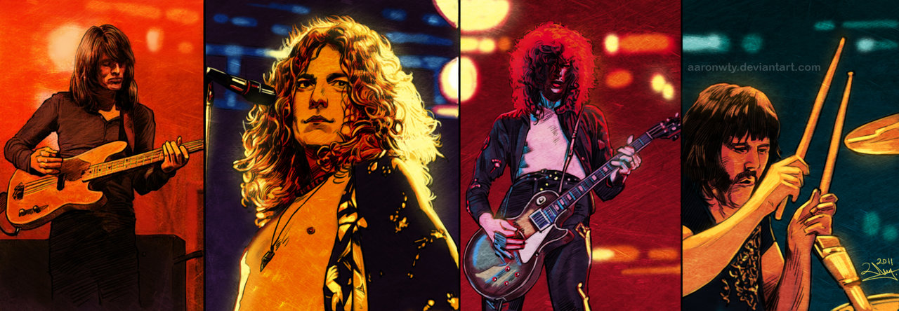 1280x444 Led Zeppelin By Aaronwty - Led Zeppelin Painting