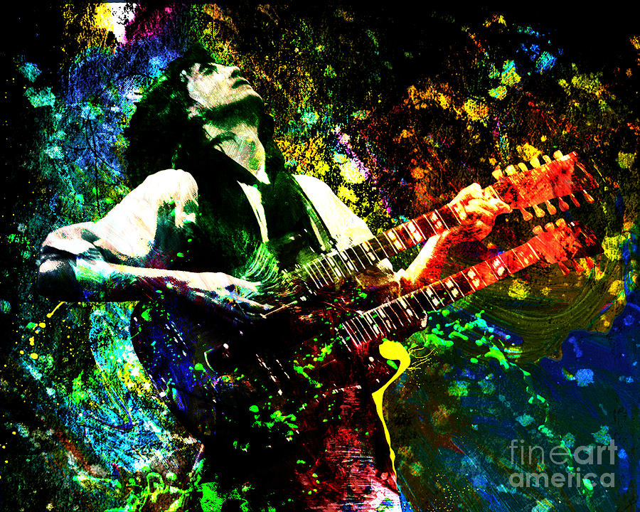 900x720 Jimmy Page - Led Zeppelin Painting