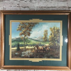 300x300 Lee K Parkinson Trumpet Call Professional Framed Matted Painting - Lee K Parkinson Painting