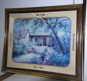 300x278 Vnt 1990 Home Interior Framed Painting By Lee K Parkinson - Lee K Parkinson Painting